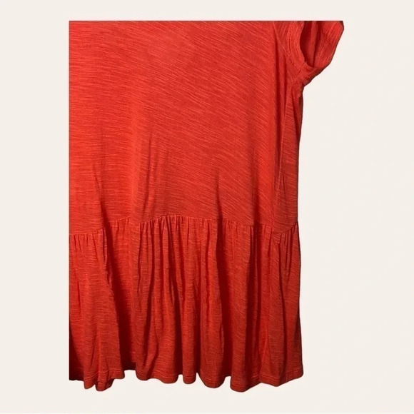 0431W. FREE PEOPLE CANDY CRAFTY KNIT TOP SIZE MEDIUM ORANGE IN COLOR WITH MESH - Picture 11 of 12